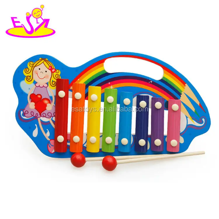 2024 New hottest kids small xylophone wooden musical toys with 8 keyboard W07C064