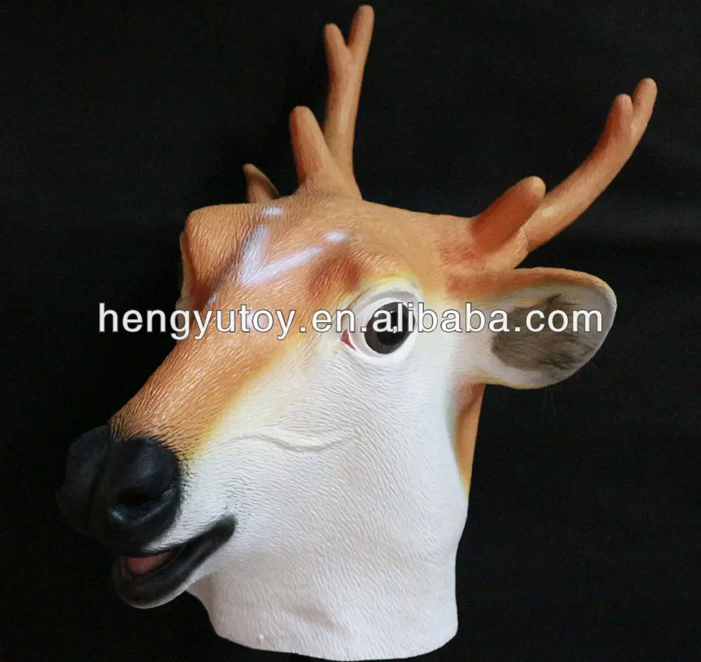 2013 realistisch hirschkopf maske kopf voller tier kostüm heißer verkauf latex kostüm weihnachten hirsch