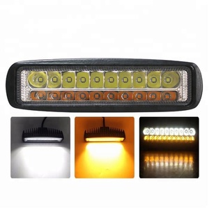 Lightechauto Wholesale DRL Dual Color White Amber <strong>20W</strong> Flush Mount Slim <strong>LED</strong> Work Light for Truck <strong>12v</strong> Offroad Auto Cars - Product Image 3