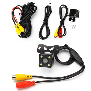 Podofo-Cámara de visión trasera para coche, 170 grados de ancho, resistente al agua, 4 LED, asistencia para estacionamiento de vehículos, línea de estacionamiento de visión nocturna