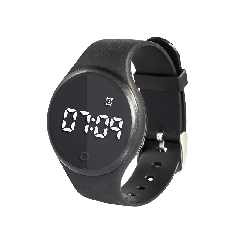 Personale braccialetto in silicone allarme bambino orologio digitale pedometro braccialetto per i bambini