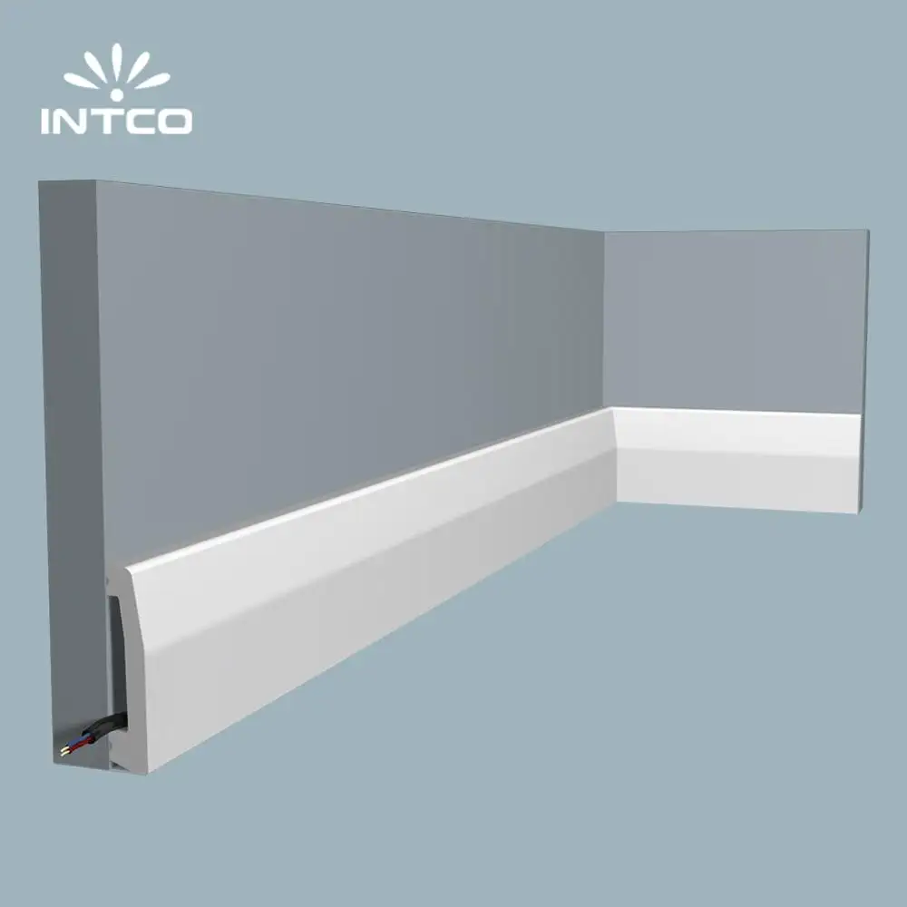 INTCO — planche à jupe stratifiée blanche, accessoires de sol décoratifs, imperméable, facile à installer, couleur blanche, pour plinthes