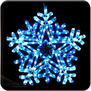 Overhead Mall Holiday Decoration Christmas <strong>Led</strong> Big <strong>Snowflake</strong> Motif Lights - Product Image 3