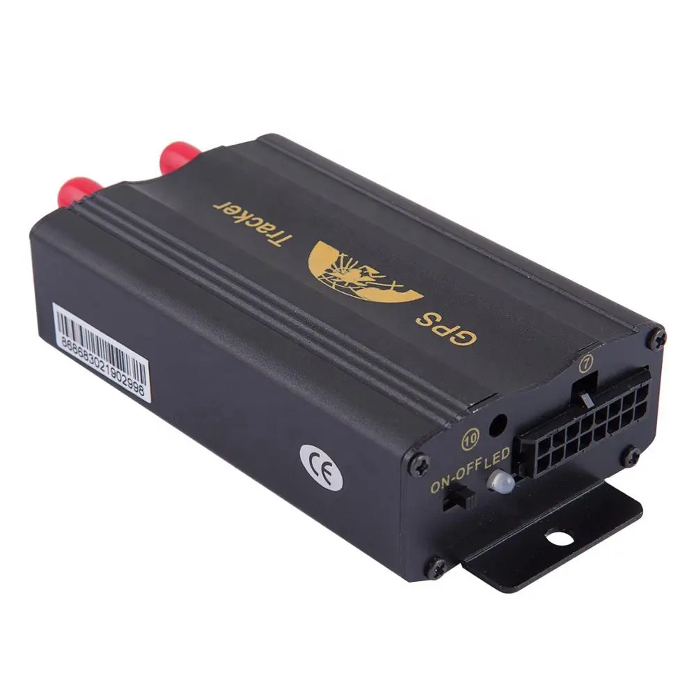 The vehicle tracker gps103A and the engine are stopped remotely via the sms / gprs software platform