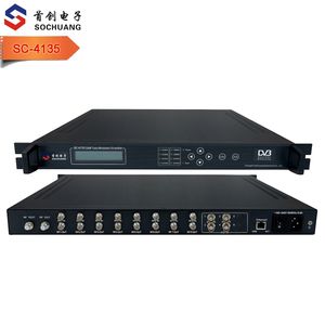 衛星fta dvb-s2 dvb-s dvb-c qam変調器トランスモジュレーター (8 * DVB-S/S2 + 4 * ASI入力、4 * DVB-C RF出力) - Product Image 1