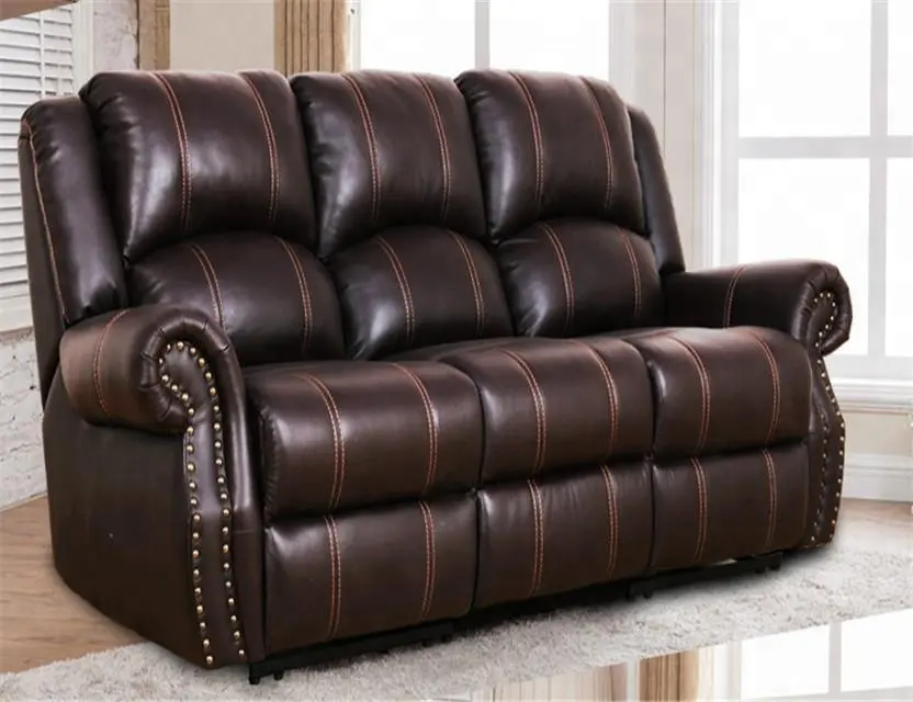 Sofa Da Hạt Kiểu Ý Cổ Điển Hàng Đầu Ghế Sofa Có Thể Ngả Lazy Boy Ghế Sofa Ngả