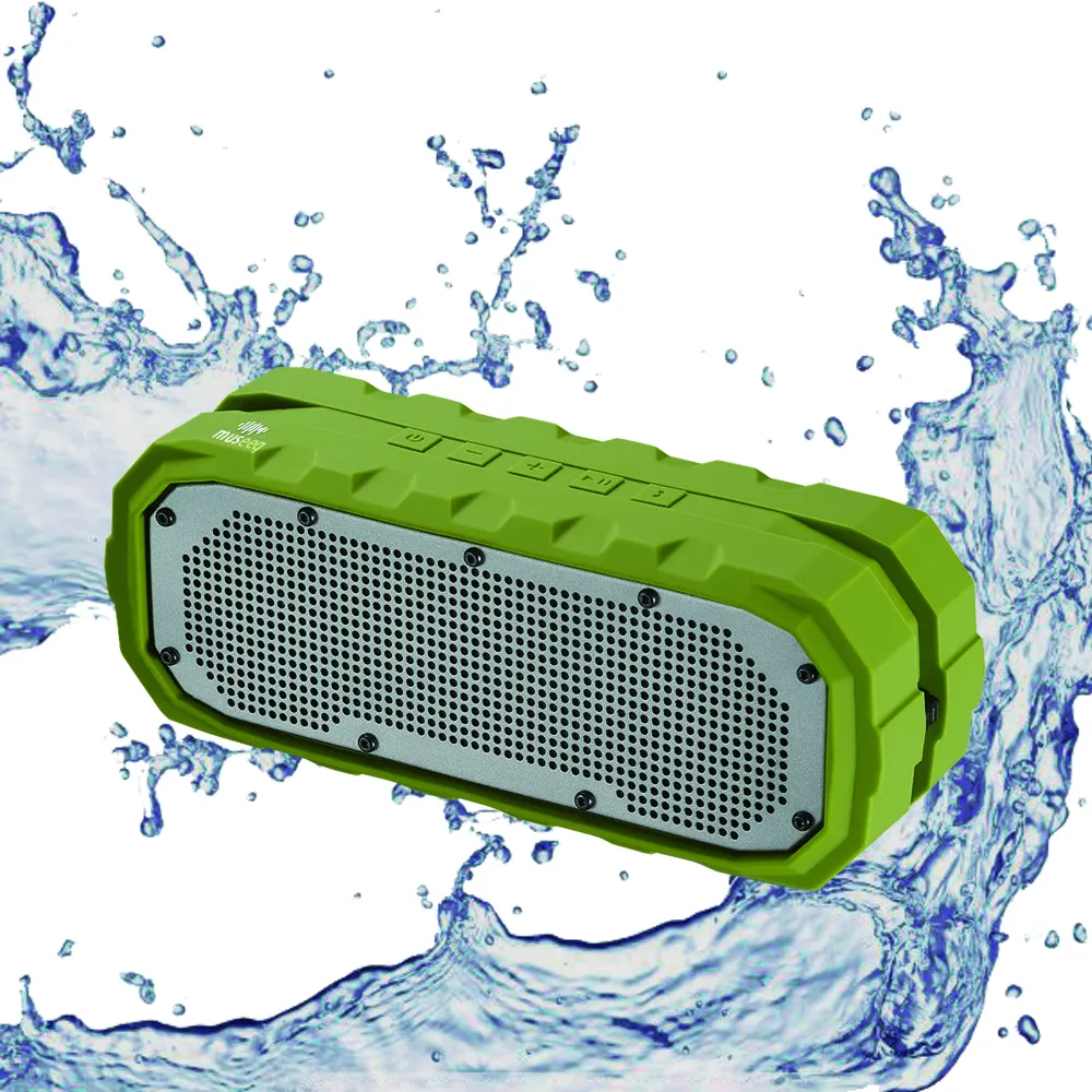 Haut-parleurs de douche stéréo sans fil de Bluetooth, étanches IPX5, antichocs, anti-poussière, batterie d'alimentation 3000mAh, son stéréo 6W