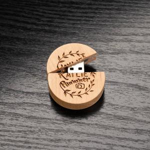 定制圆形木制<span class=keywords><strong>USB</strong></span> 2.0闪存驱动器64GB带徽标的记忆笔8gb 16gb 32GB库存产品