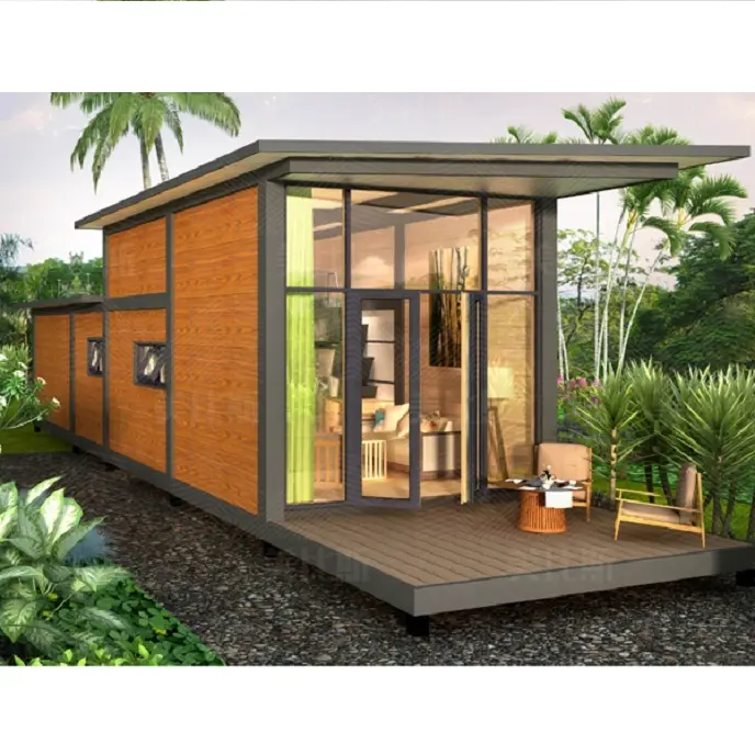 Casa modular prefabricada plana granny de diseño de complejo turístico de alta gama