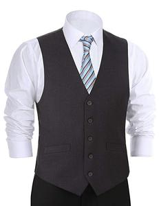 Hot Sale Men'<strong>s</strong> Suit Dress Vest Waistcoat Regular Fit Formal Vest