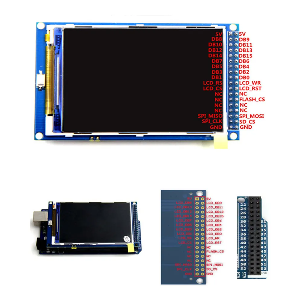 3.5 inç TFT LCD ekran modülü Ultra HD için 320X480 Arduino MEGA 2560 R3 kurulu