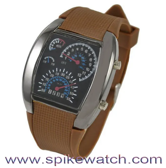Tachimetro orologio da polso TVG multifunzione Aviation LED Watch