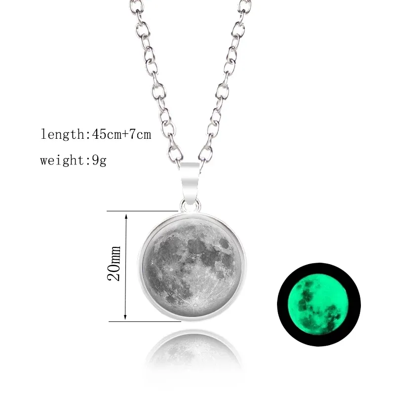 Daihe Personalizado luz Da estrela da Lua colar de jóias em aço inoxidável 316 presente de aniversário para a menina amigo de menino