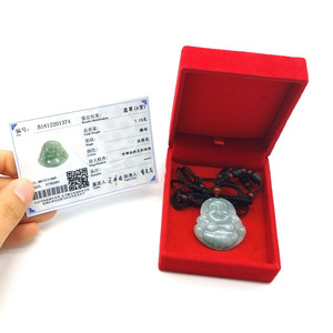 Doğal Jadeite yeşim buda kolye geleneksel kolye kolye - Product Image 5