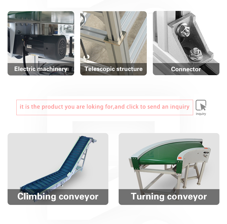Aluminum Profile Adjustable Industrial Belt Conveyor For Workshop 6