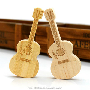 Capacità reale personalizza incisione laser logo 4GB 8GB 16GB legno acero bambù chitarra a forma di usb flash memory stick chiave pen drive - Product Image 1