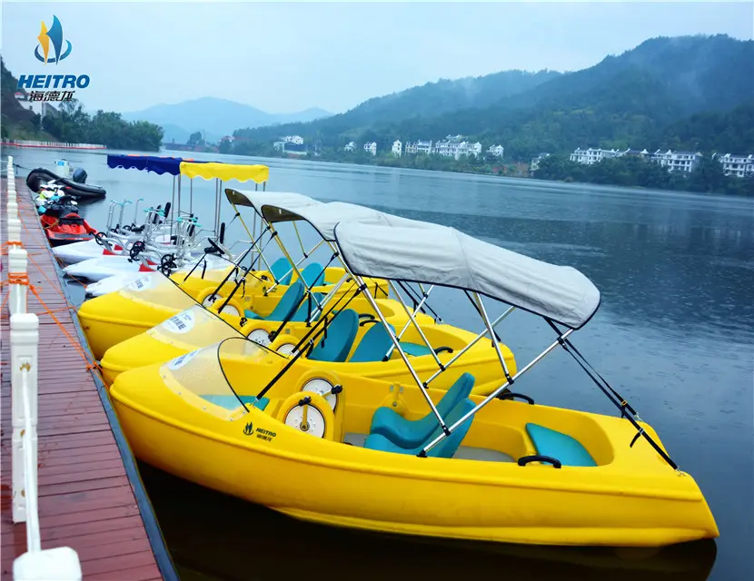 Подержанные лодки для аквапарка на продажу, дешевая Педальная лодка PE для парка