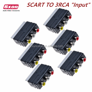 Nickel Pins SCART to 3RCA Adapter Scart <strong>Output</strong> to 3 <strong>RCA</strong> <strong>Input</strong> Converter Adapter - Product Image 3