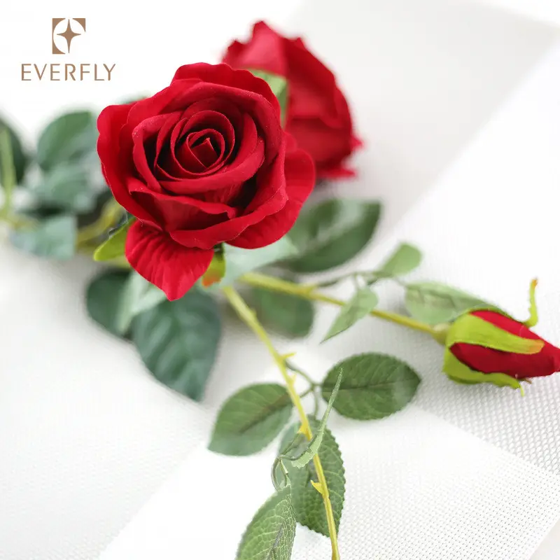 Heißer Verkauf und Hochzeits rose einzelne künstliche Blume