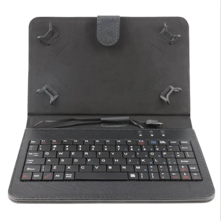 Изготовленный на заказ 7 дюймов 9 дюймов 10 дюймов azerty микро usb клавиатура с PU кожаный защитный чехол