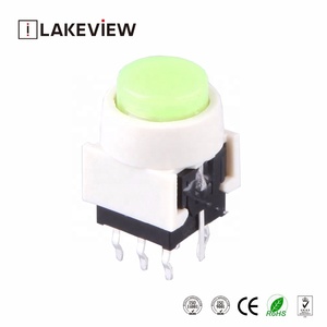 Lakeview ON OFF Ad Angolo Retto e Verticale PCB Bi Colore Doppio LED Illuminato Momentaneo e Alternanza Piccolo Micro interruttore di Pulsante interruttore - Product Image 2
