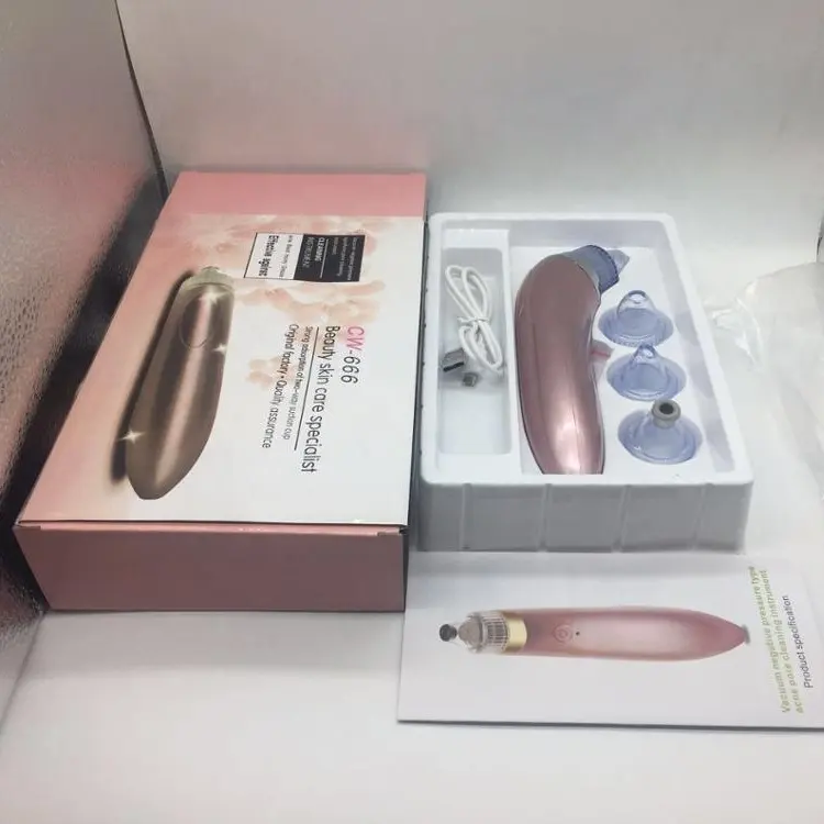 El más nuevo de la belleza japonesa instrumento electrónico portátil comedo blackhead removedor de la herramienta de acné de la espinilla limpiador kit