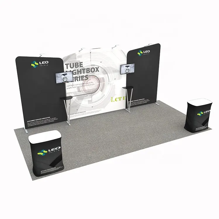 Stand de exposición desmontable, 2019, última oferta de fábrica en Shanghai, soporte de exhibición de diseño 3D