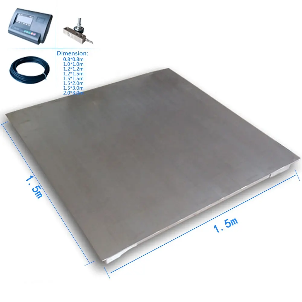 Báscula digital impermeable, báscula de suelo con plataforma de acero inoxidable