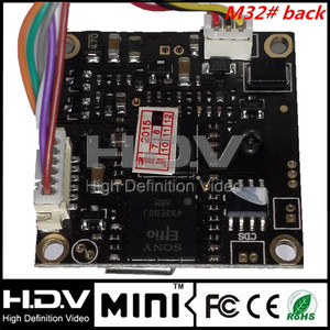 Effio-e 1/3 "CCD 700TVL闭路电视模拟板摄像机印刷电路板，带3.7毫米针孔镜头BNC 32x32mm毫米微型摄像机模块4140 + 672/ - Product Image 3
