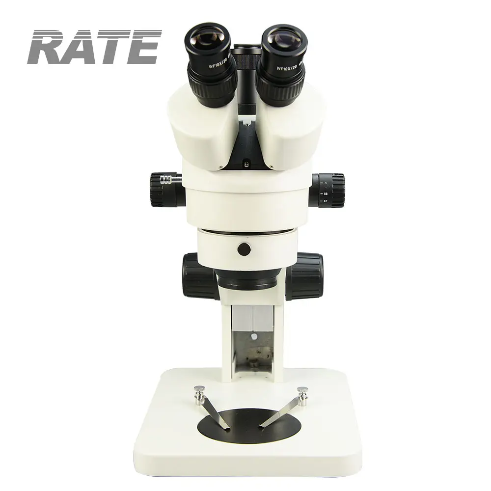 Microscópio geológico flexível para laboratório, operação