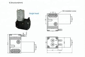 Kamoer KVP15 12V 24V קטן אוויר משאבת ואקום עם יחיד או כפול ראש