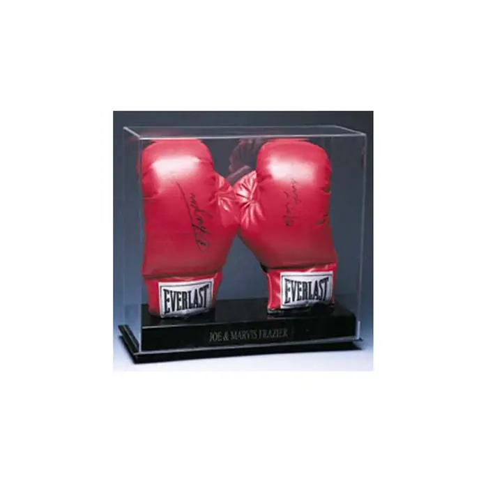 Caja de exhibición de guante de boxeo acrílico, caja de almacenamiento de plexiglás Horizontal
