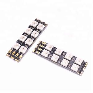 แผงไฟ LED WS2812จำนวน4ชิ้น,โมดูลรางไฟ LED สำหรับโดรนโดรน RC FPV อะไหล่แบบหลายใบพัด - Product Image 2