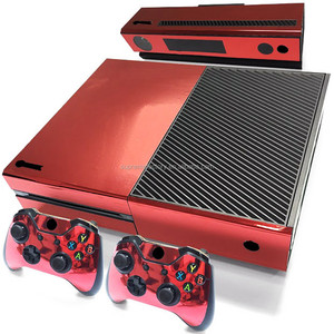 สีแดงโครเมี่ยมไวนิลสติ๊กเกอร์รูปแบบผิวสติ๊กเกอร์สำหรับ Xbox One คอนโซลและตัวควบคุม - Product Image 1