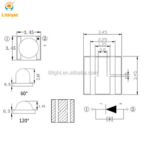 SMTタイプ1W2W3W赤外線ダイオード1000nm1020nm 1030nm 1450nm 1550nmハイパワーSMD3535 IRLEDチップ1050nm 1080nm 1100nm 1550nm
