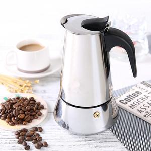 Özelleştirilmiş Espresso Espresso kahve makinesi seti Modern 201/304 yüksek kalite paslanmaz çelik Pot Pot gümüş Metal isıya dayanıklı - Product Image 3