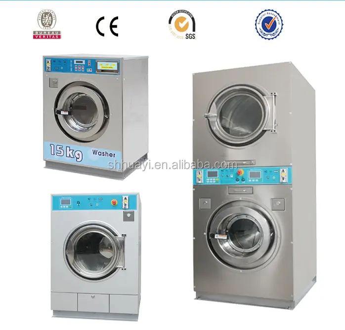 Automatico in acciaio inox completo stack wsher e asciugatrice in imprese commerciali lavanderia attrezzature