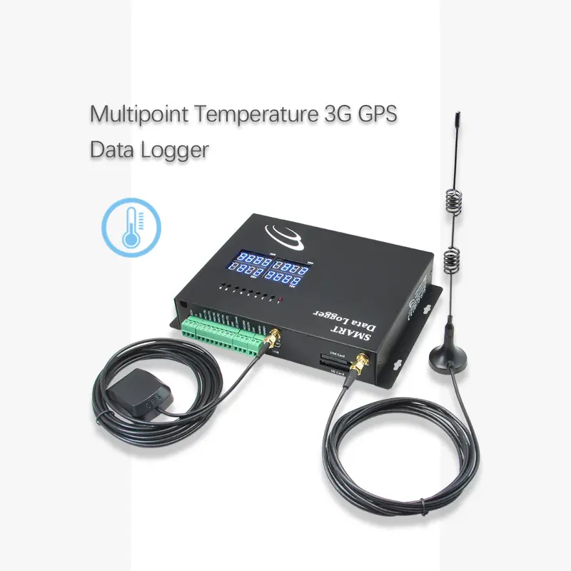 8 sensores de temperatura 3G GPS registrador de datos gps tracker Ethernet GPS dispositivo de seguimiento Kit de monitoreo de combustible para la ubicación