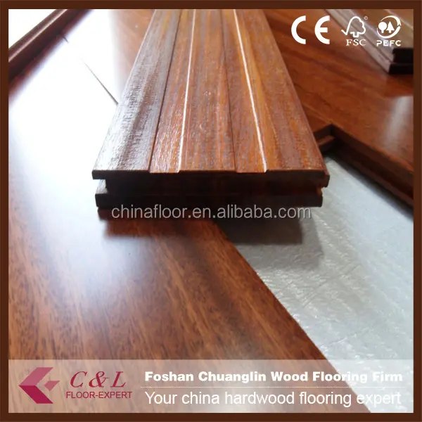 Shenzhen miglior prezzo 15-18mm solido parquet Iroko