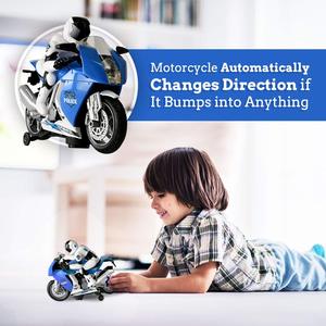 Cool Bump and Go Police Motorcycle - <strong>2</strong>-Wheeled Vehicle <strong>Toy</strong> With Music and <strong>Bright</strong> Visuals for Kids