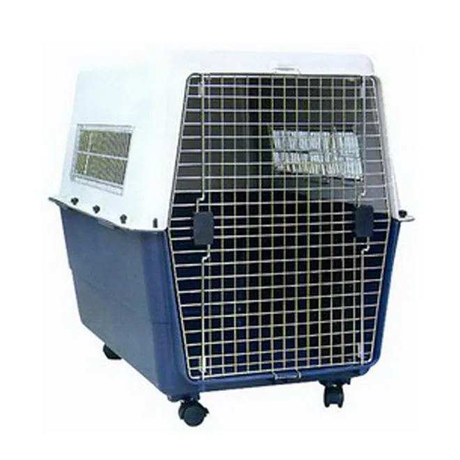 IATA Air Cage cane trasporto scatola di plastica imballaggio OEM giocattoli di plastica solido stile americano sostenibile cane canile in plastica viaggio