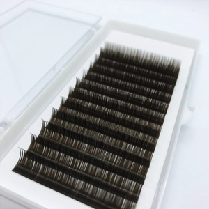 Dark Brown Eyelash Extensions Individual Colorful False Eye <strong>Lashes</strong> Natural Silk <strong>Lashes</strong> Supplies - Product Image 4