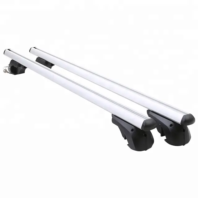 Adjustable aluminum car roof cross bar for open rails RB-004-1 lockable removable roof rack direct factory roof bars