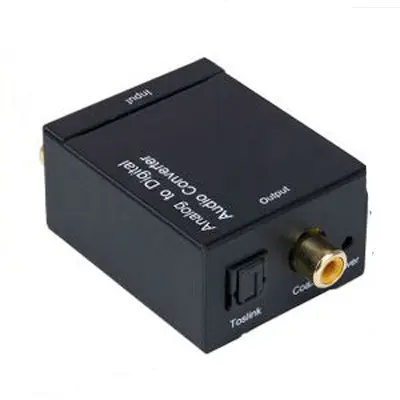 Analog zu Digital Optischer Koaxial Audio Konverter Adapter mit USB Kabel