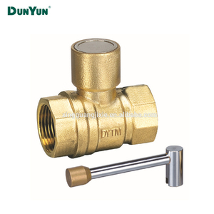 Yüksek kaliteli dövme pirinç manyetik kilitlenebilir küresel vana DN15 PN16 manuel güç OEM su sayacı için özelleştirilebilir - Product Image 3