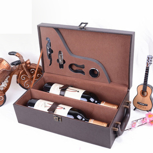 奢华手工皮革酒盒，经典设计矩形古典礼品盒 - Product Image 3