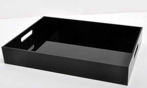 独特的设计黑色和白色矩形塑料托盘 - Product Image 6