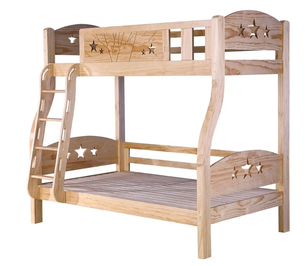Venta al por mayor doble cama muebles de diseño de madera de doble cama diseños con caja
