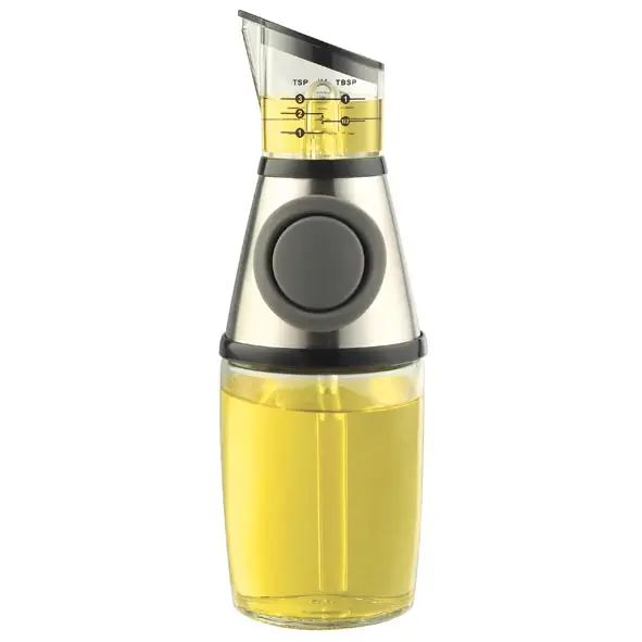 Bouteille d'huile et de vinaigre, pour distributeur d'huile en verre, avec couvercle S/S, pour huile, 200 ml, prix d'usine en chine