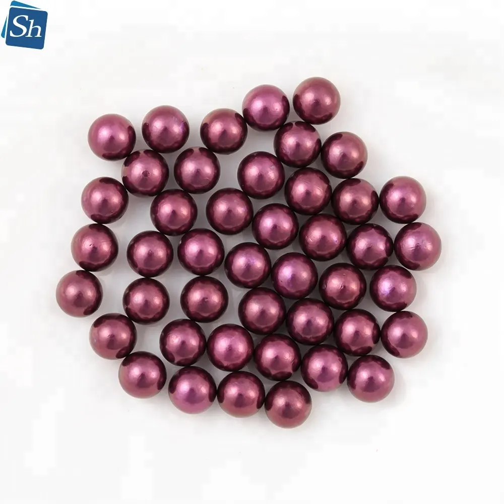 Perles rondes en plastique ABS, 4 pièces, 6mm, 50 couleurs, artisanat ample, décoration, sans trou pour la fabrication de bijoux